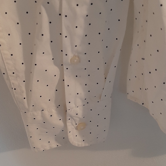 J CREW SLIM STRETCH SECRET WASH SHIRTING.98% ORGANIC COTTON.SZ::M MINI DOTS. - Picture 6 of 8